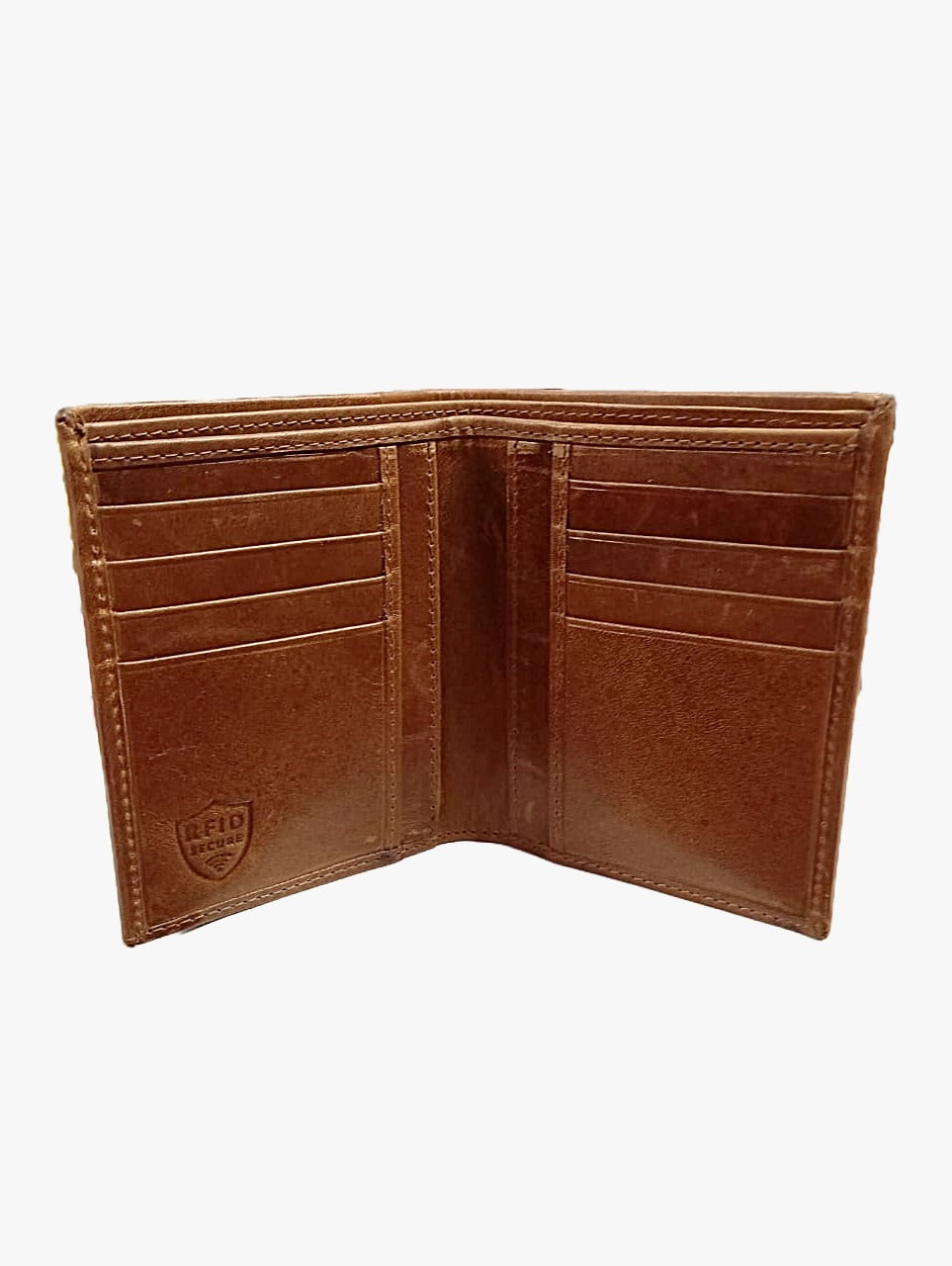 Brown Slim Multi-Pocket Leather Wallet for Men – Compact and Stylish Design | Genuine Leather with RFID Blocking | Minimalist Wallet for Organized Everyday Use