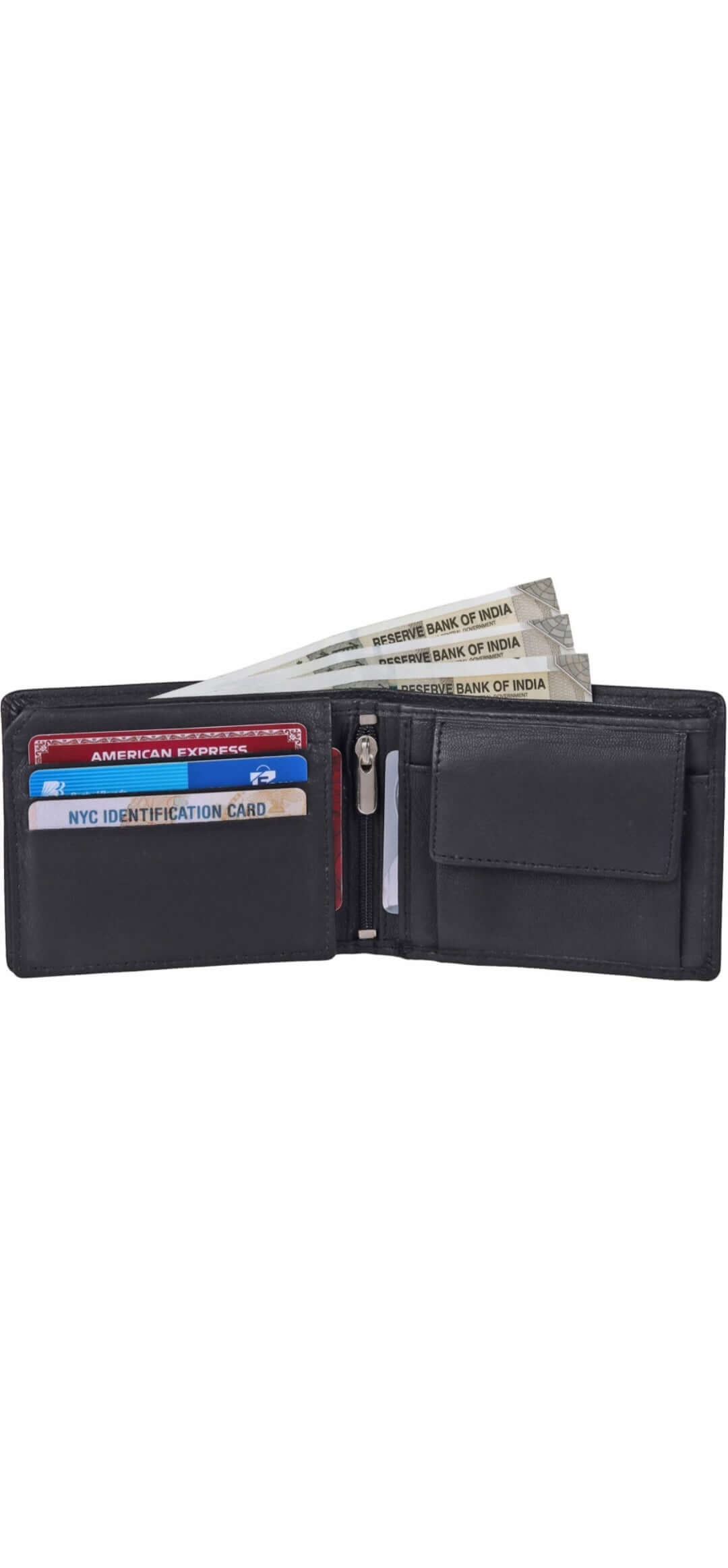 Men's Black Genuine Leather Wallet – Stylish Slim and Durable – RFID Blocking, Multi-Card Slots, Sleek and Timeless for Everyday Use, Ideal Gift for Men – Premium Quality Leather