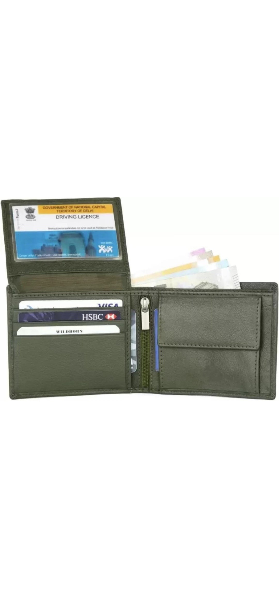 Premium Green Genuine Leather Men’s Wallet with Multiple Card Slots and Coin Pocket – Slim and Stylish Design with RFID Protection, Ideal for Everyday Use and Special Gift for Men