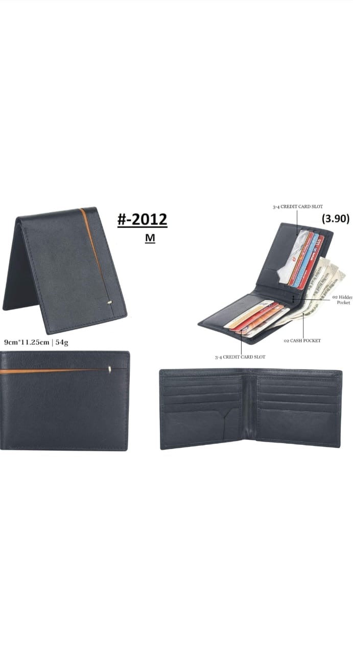 Premium Black Genuine Leather Men’s Wallet with Multiple Card Slots and Coin Pocket – Stylish, Durable, and RFID Protected, Ideal for Everyday Use and the Perfect Gift