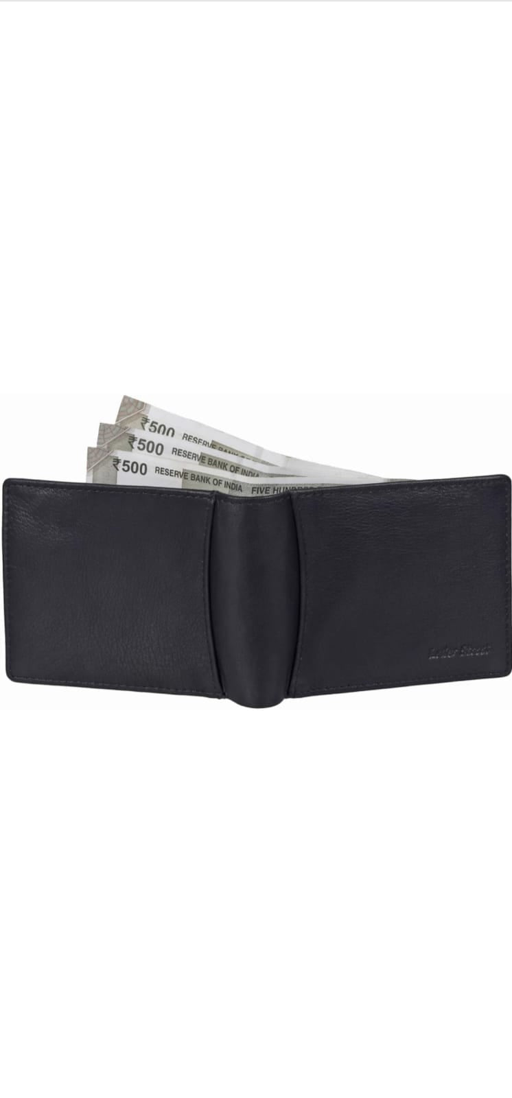Premium Black Genuine Leather Men's Wallet with Multiple Pockets and Card Slots – Slim, Stylish, and Durable Wallet for Everyday Use, RFID Blocking, Ideal for Minimalist Men Seeking Organization, Luxury Gift for Him