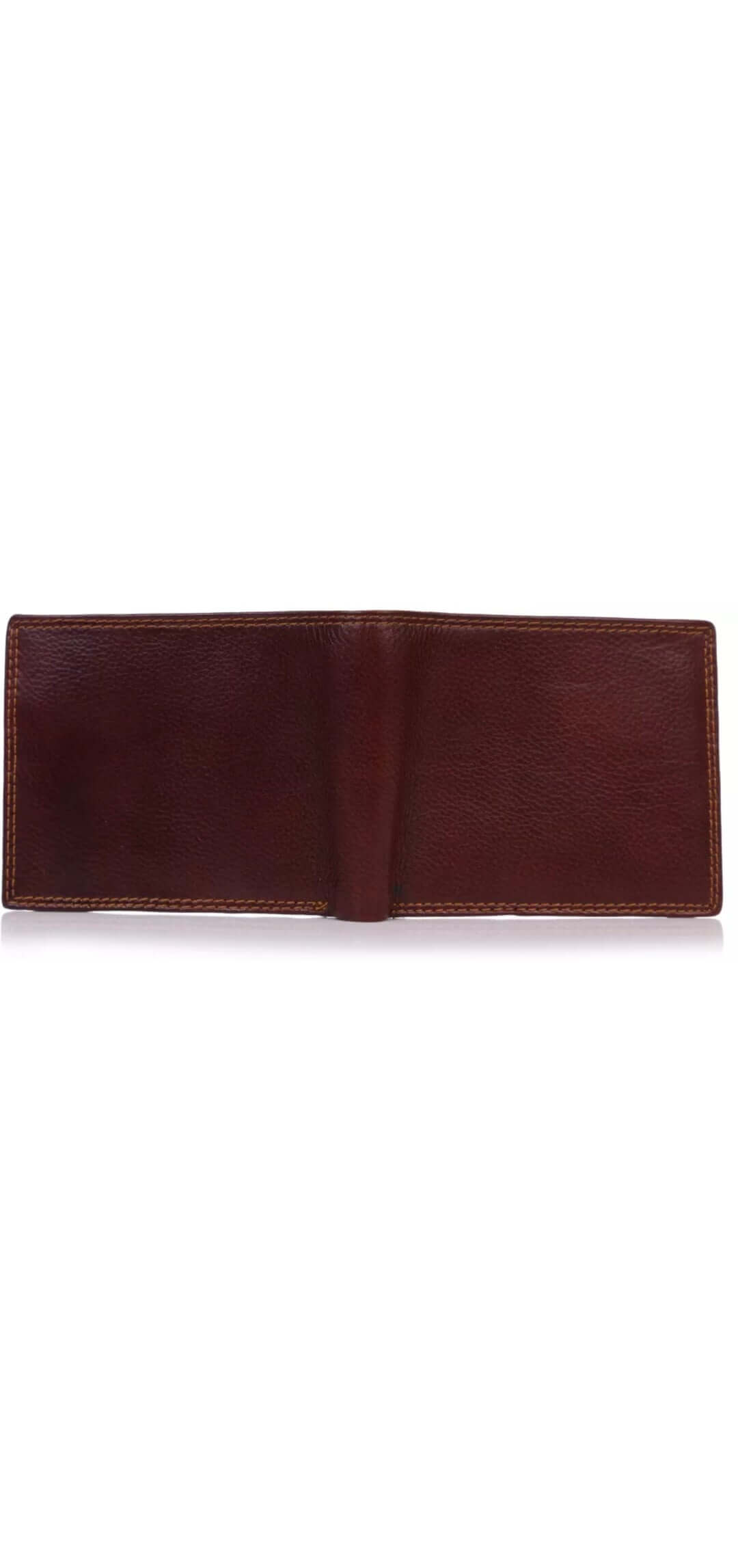 Classic Brown Leather Multi-Pocket Wallet - Ample Storage for Cards, Cash & Coins | Durable, Stylish Bi-Fold Design with RFID Blocking | Ideal for Men’s Daily Use & Gifting