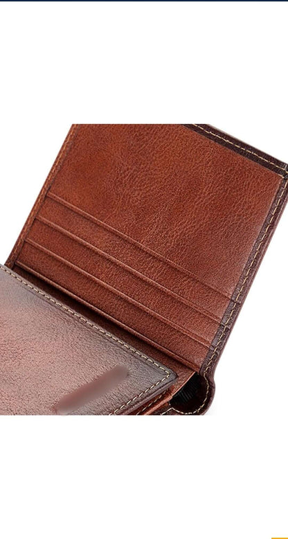 Classic Leather Bi-Fold Wallet for Men - Slim & Stylish Design with Ample Card and Cash Storage | Durable, High-Quality Leather | RFID Protection | Ideal for Daily Use & Gifting