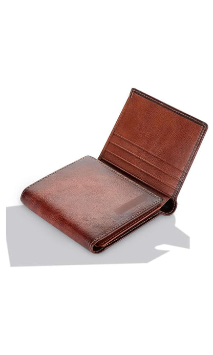 Classic Leather Bi-Fold Wallet for Men - Slim & Stylish Design with Ample Card and Cash Storage | Durable, High-Quality Leather | RFID Protection | Ideal for Daily Use & Gifting