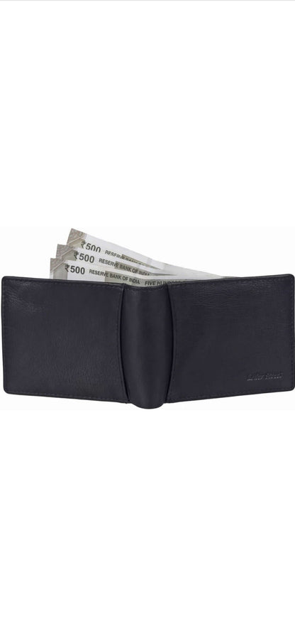 Men's Black Genuine Leather Wallet – Stylish Slim and Durable – RFID Blocking, Multi-Card Slots, Sleek and Timeless for Everyday Use, Ideal Gift for Men – Premium Quality Leather