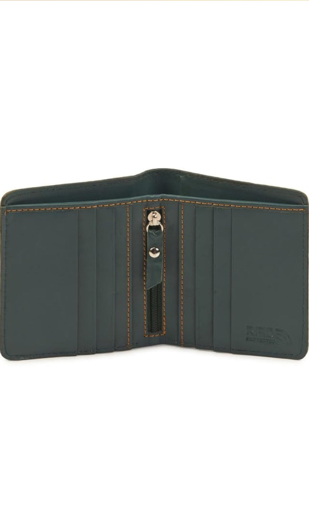 Green Multi-Pocket Leather Men's Wallet – Stylish, Durable, and Spacious Wallet for Everyday Use | Genuine Leather Wallet with RFID Blocking | Ideal Gift for Men – Classic Bifold Wallet Design