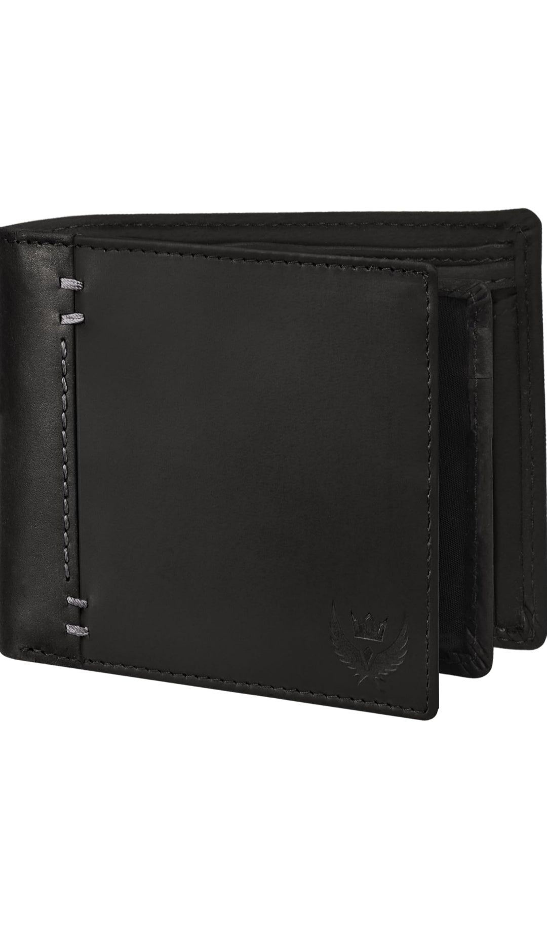 Premium Black Genuine Leather Men's Wallet with Multiple Pockets and Card Slots – Slim, Stylish, and Durable Wallet for Everyday Use, RFID Blocking, Ideal for Minimalist Men Seeking Organization, Luxury Gift for Him