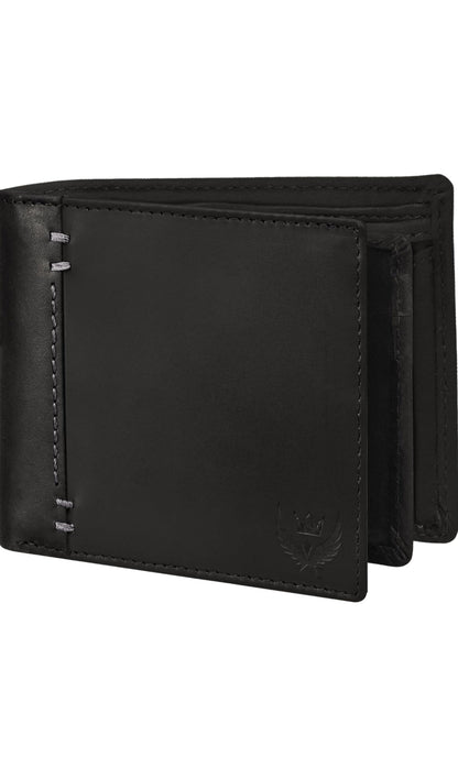 Premium Black Genuine Leather Men's Wallet with Multiple Pockets and Card Slots – Slim, Stylish, and Durable Wallet for Everyday Use, RFID Blocking, Ideal for Minimalist Men Seeking Organization, Luxury Gift for Him