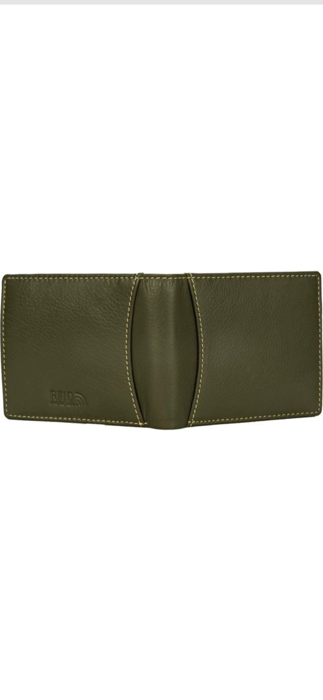 Premium Green Genuine Leather Men’s Wallet with Multiple Card Slots and Coin Pocket – Slim and Stylish Design with RFID Protection, Ideal for Everyday Use and Special Gift for Men