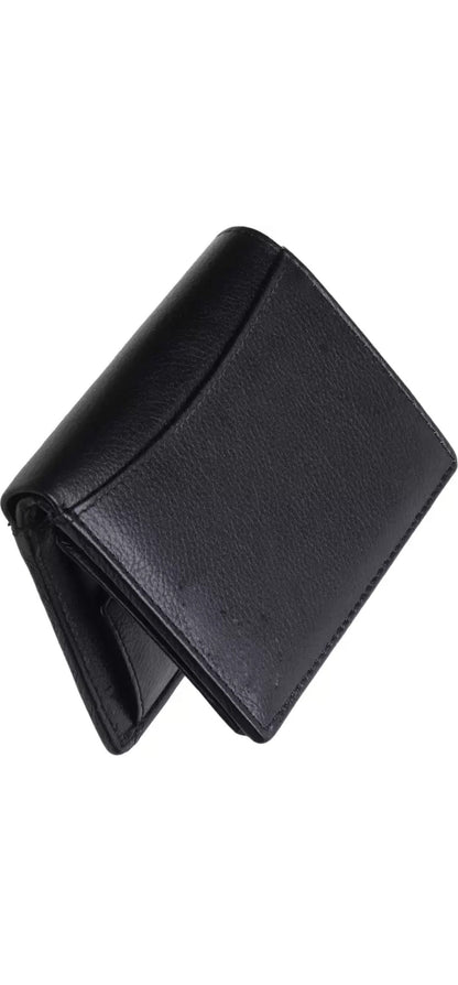 Premium Black Genuine Leather Men’s Wallet with Multiple Card Slots and Coin Pocket – Stylish, Durable, and RFID Protected, Ideal for Everyday Use and the Perfect Gift