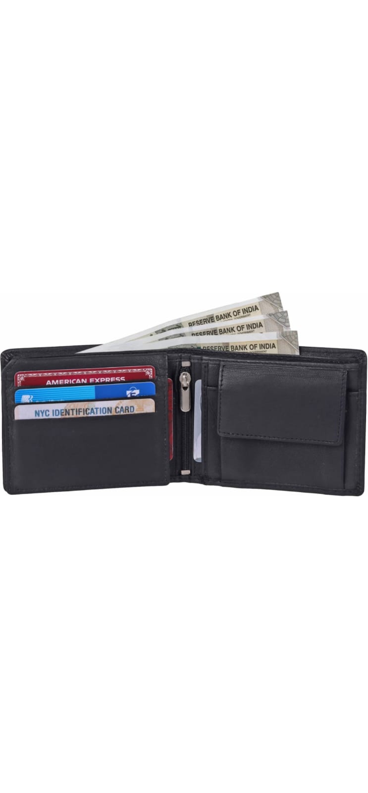Premium Black Genuine Leather Men's Wallet with Multiple Pockets and Card Slots – Slim, Stylish, and Durable Wallet for Everyday Use, RFID Blocking, Ideal for Minimalist Men Seeking Organization, Luxury Gift for Him