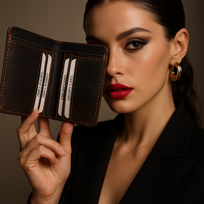 Brown Genuine Leather Men’s Wallet – Slim & Stylish Bi-Fold | Unique Craftworks