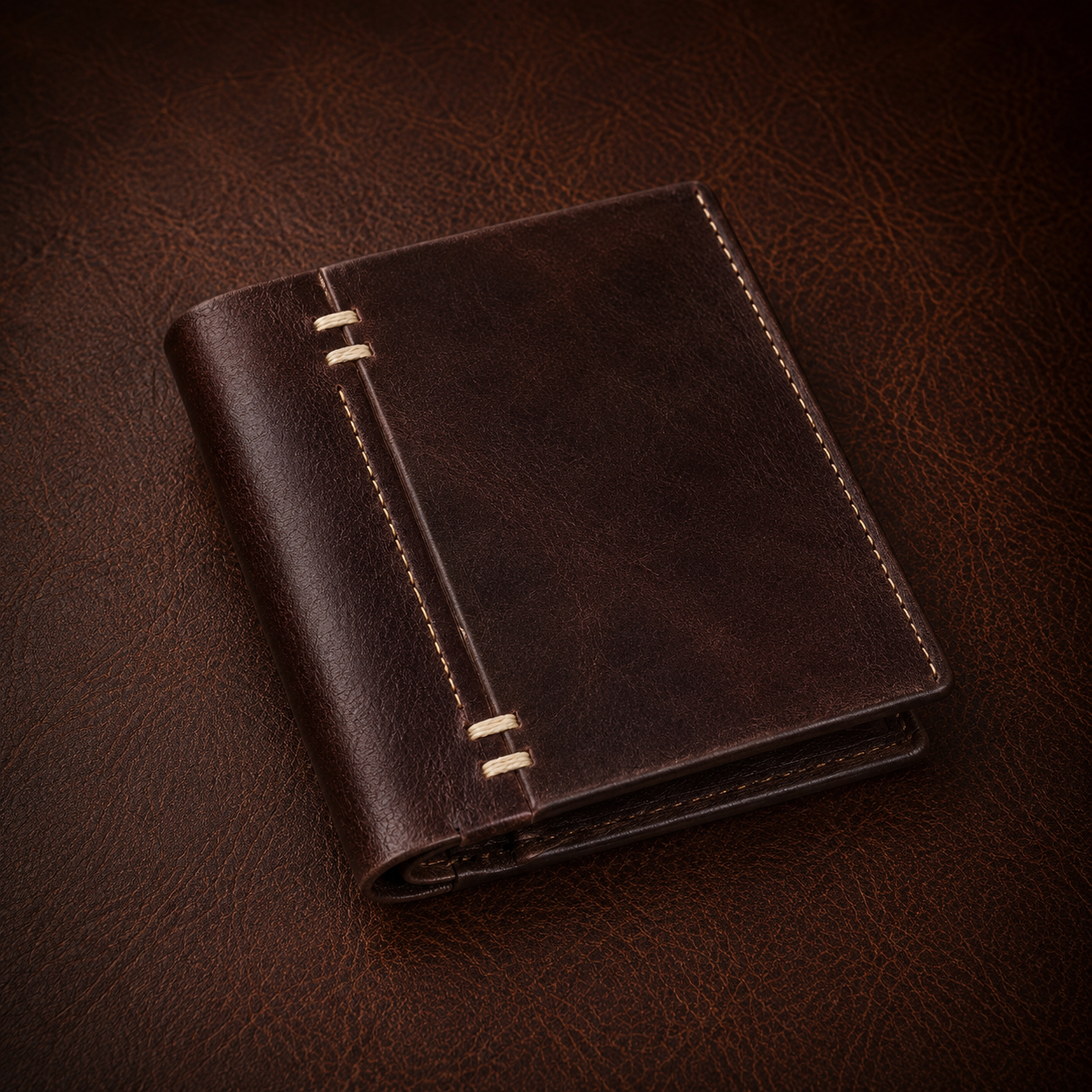 Classic Brown Leather Multi-Pocket Wallet - Ample Storage for Cards, Cash & Coins | Durable, Stylish Bi-Fold Design with RFID Blocking | Ideal for Men’s Daily Use & Gifting