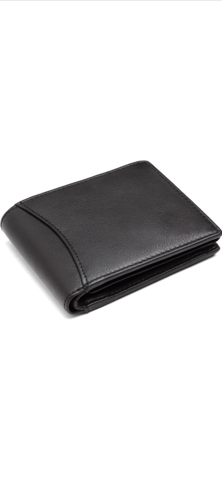 Premium Black Genuine Leather Men's Wallet with Multiple Pockets and Card Slots – Slim, Stylish, and Durable Wallet for Everyday Use, RFID Blocking, Ideal for Minimalist Men Seeking Organization, Luxury Gift for Him