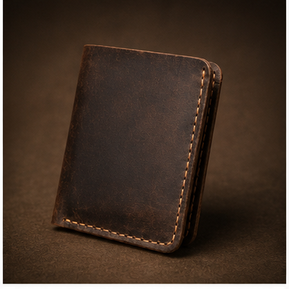 Classic Leather Bi-Fold Wallet for Men - Slim & Stylish Design with Ample Card and Cash Storage | Durable, High-Quality Leather | RFID Protection | Ideal for Daily Use & Gifting